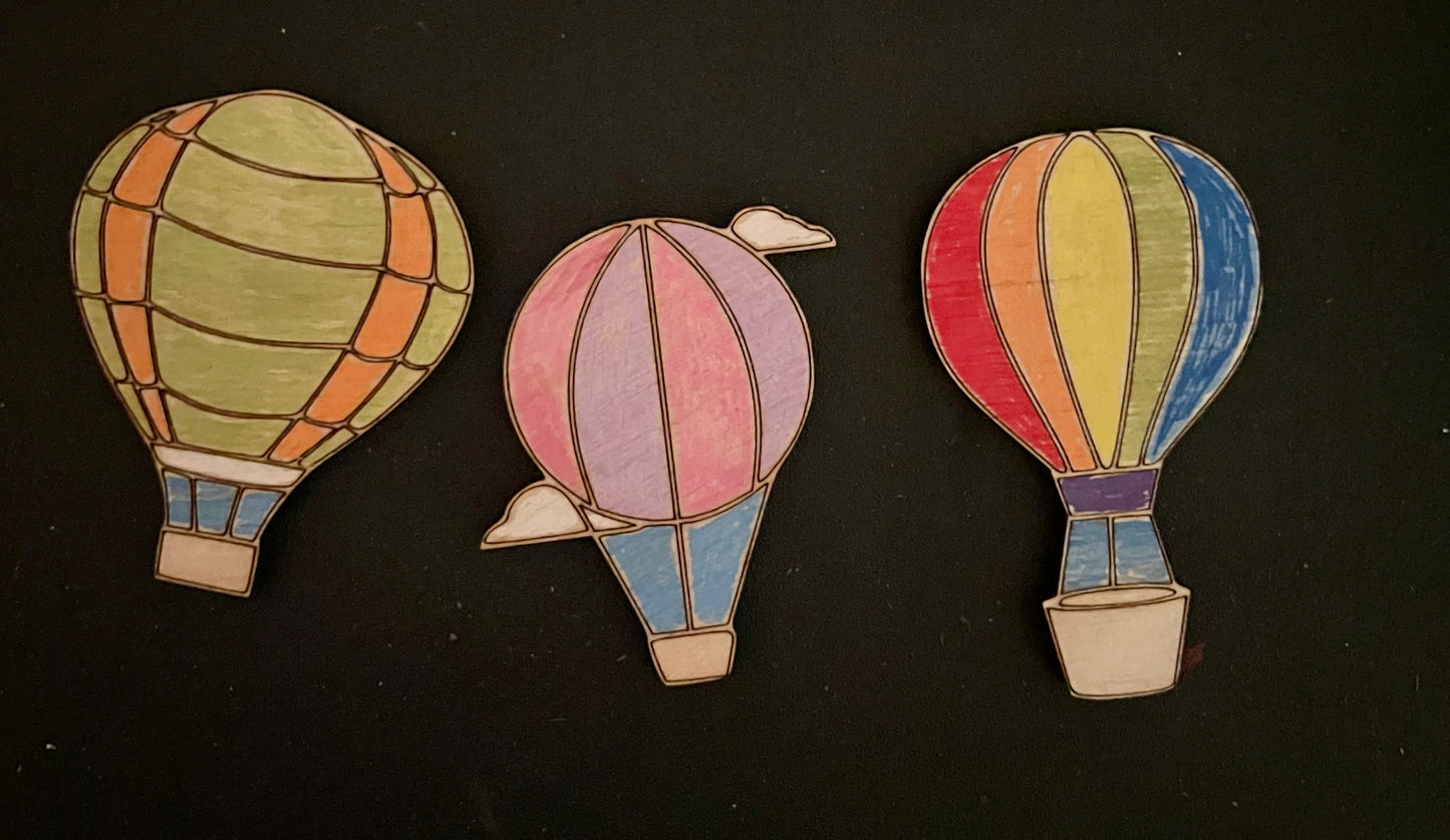Hot Air Balloon Magnet Set