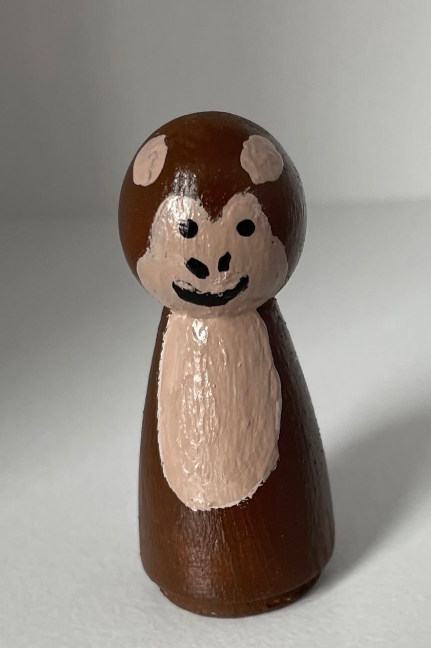 2” Monkey Peg Doll