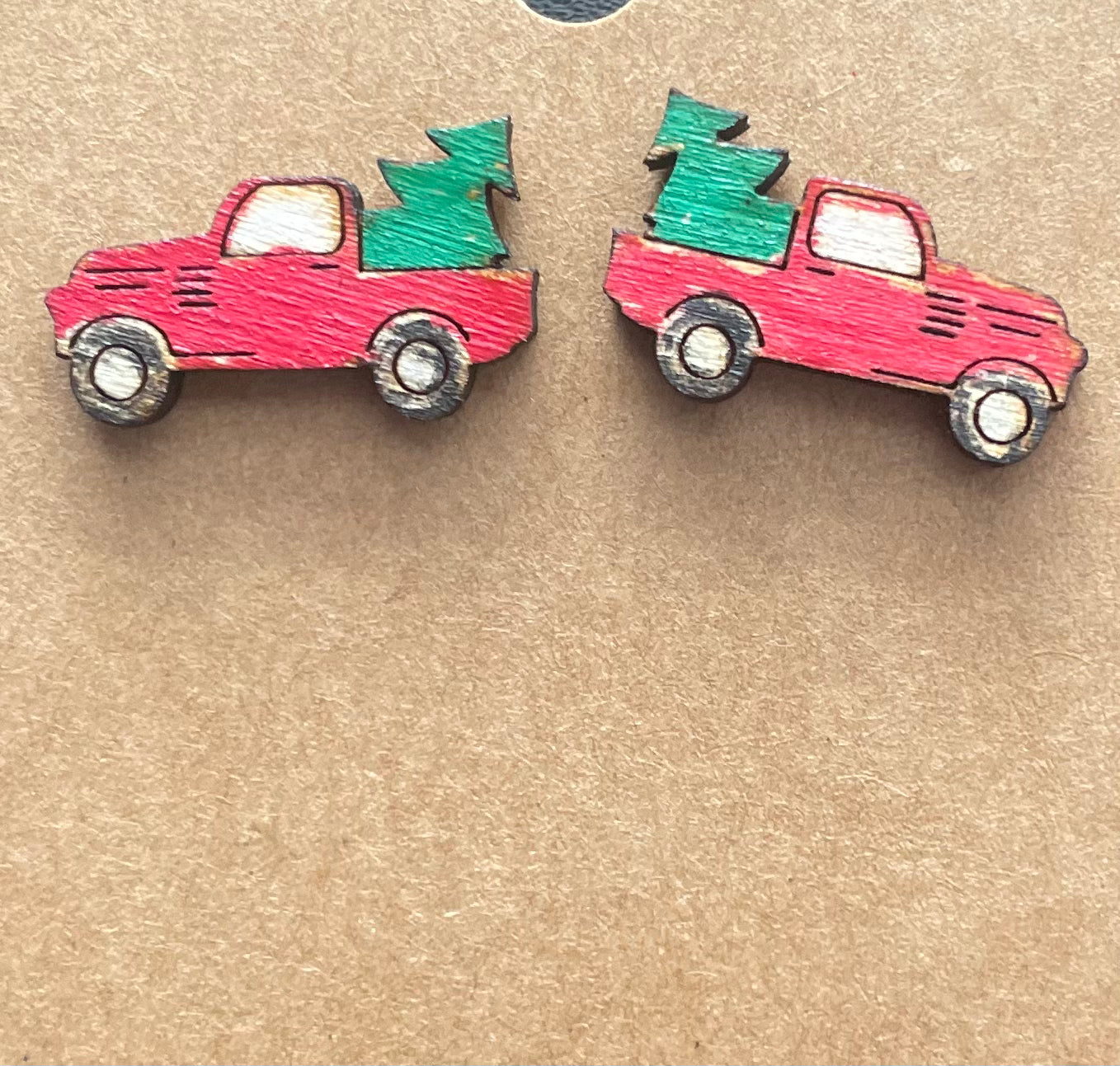 Red Truck Stud Earrings