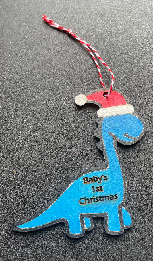 Baby’s First Christmas Dino Ornament