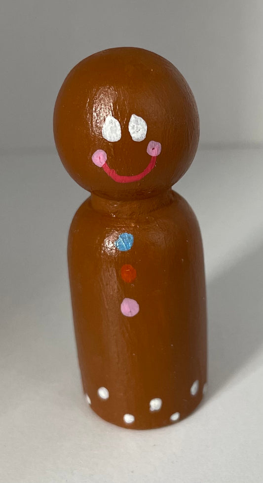 2.4” Gingerbread Peg Doll
