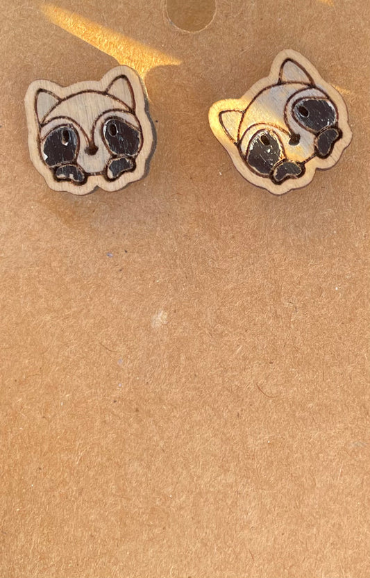 Raccoon Stud Earrings