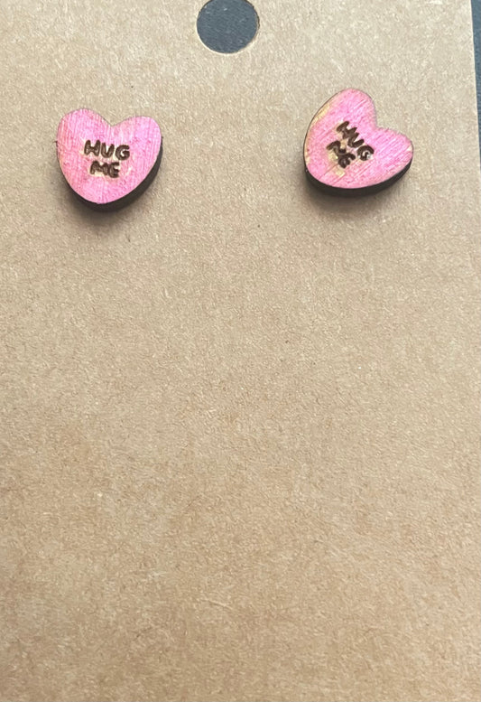 Conversation Heart Stud Earrings