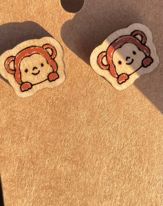 Monkey Stud Earrings