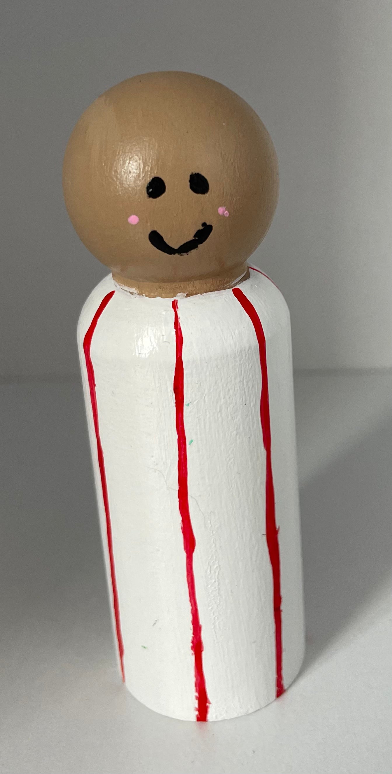 3.5” Candy Cane Peg Doll