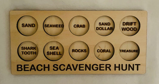 Beach Scavenger Hunt Board