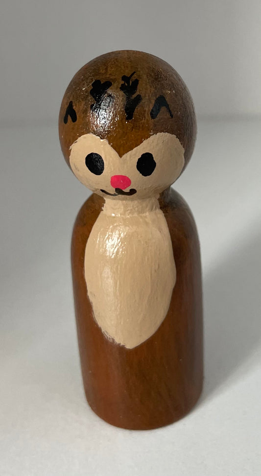 2.4” Reindeer Peg Doll