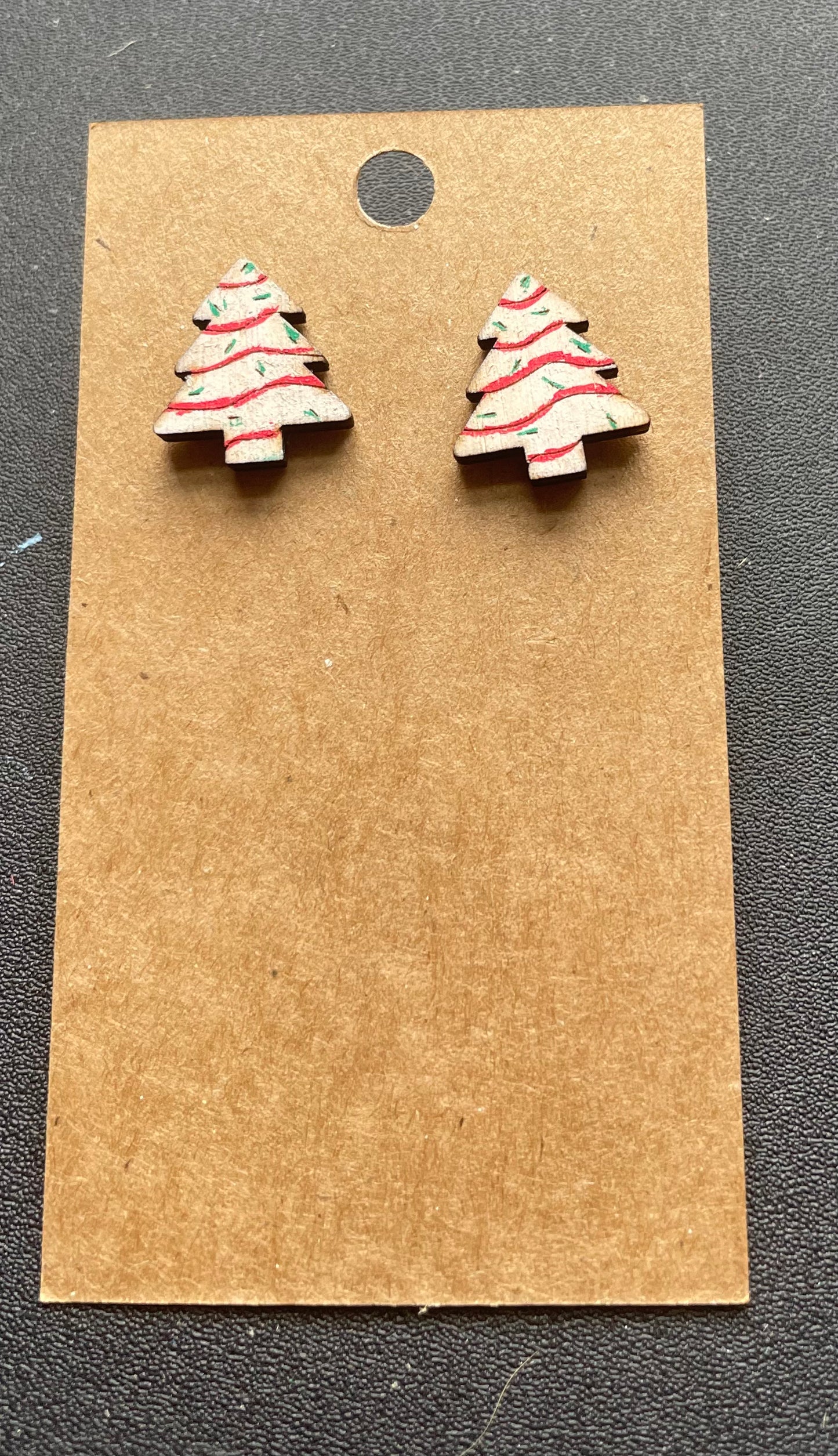 Christmas Tree Cake Stud Earrings