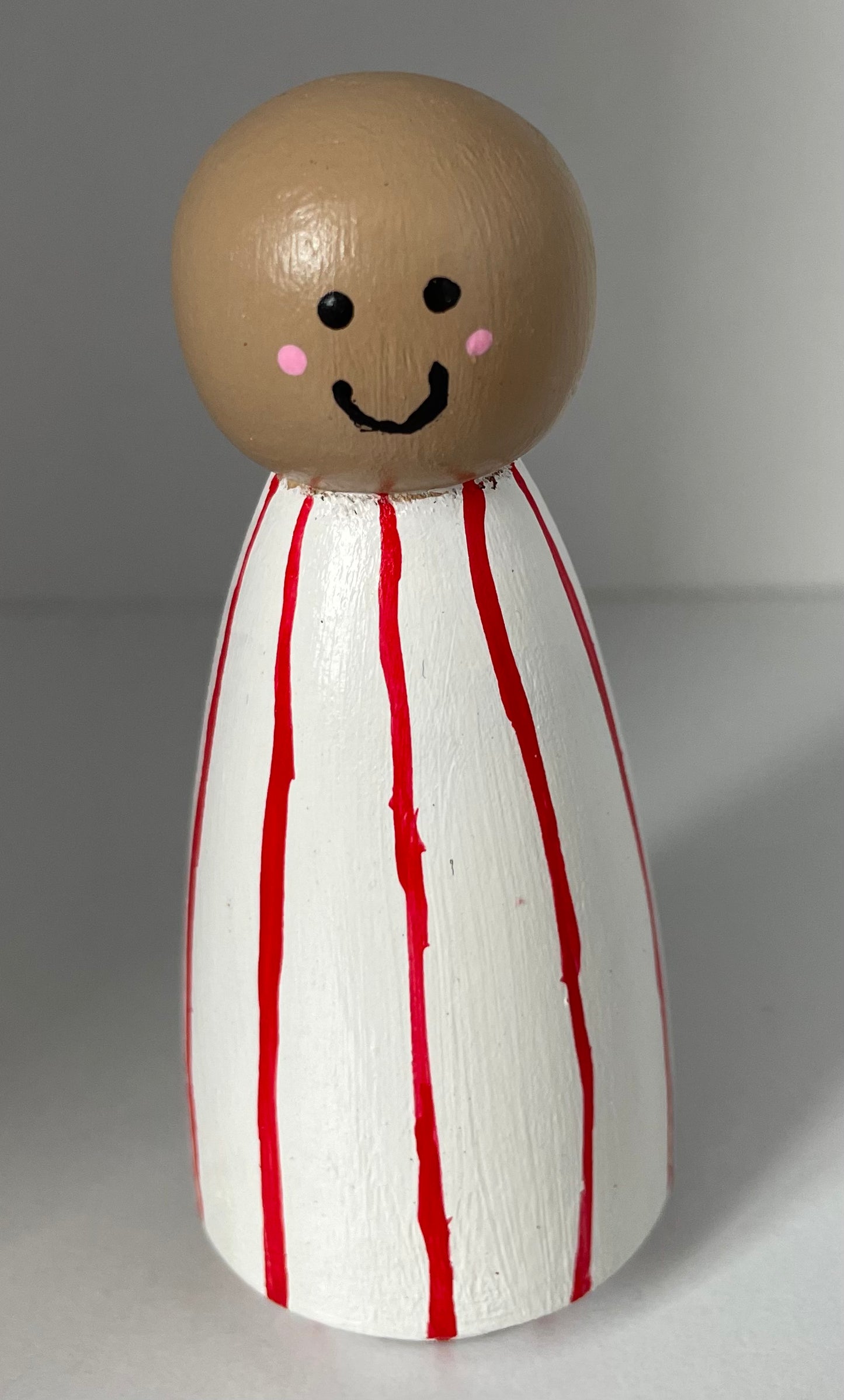 3.5” Candy Cane Peg Doll