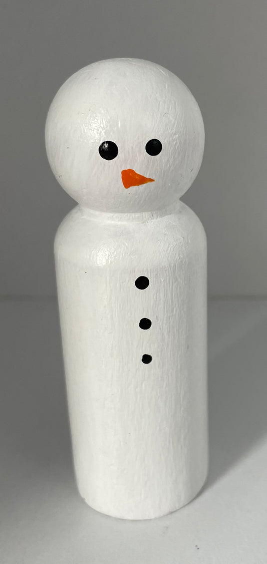 3.5” Snowman Peg Doll