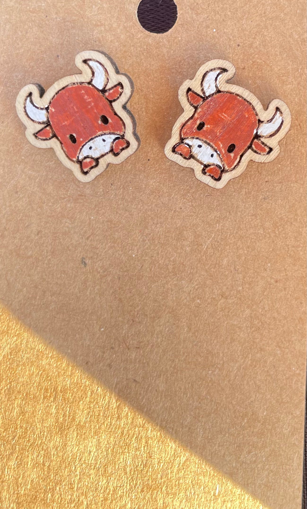 Cow Stud Earrings