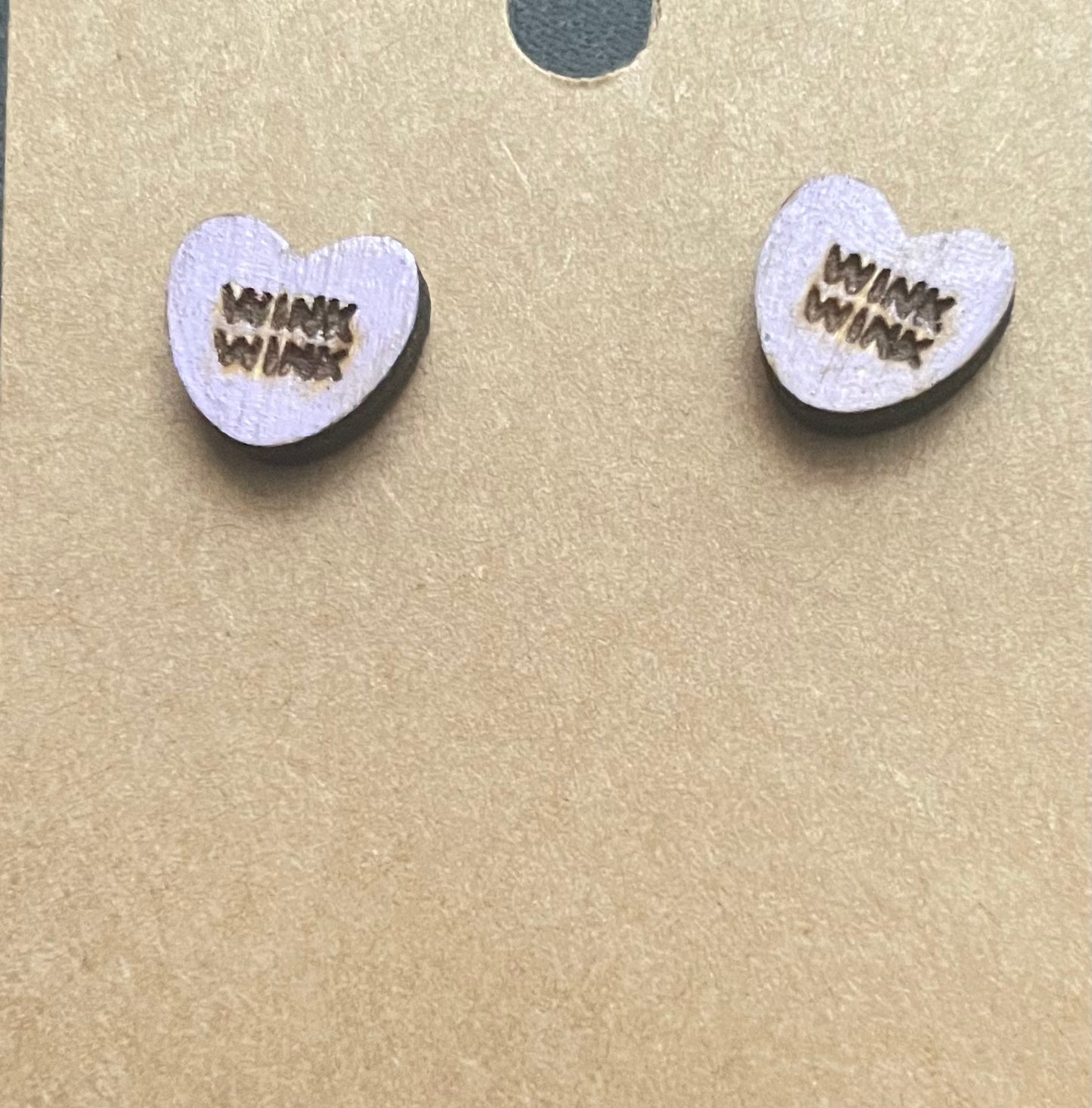 Conversation Heart Stud Earrings