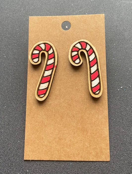 Candy Cane Stud Earrings