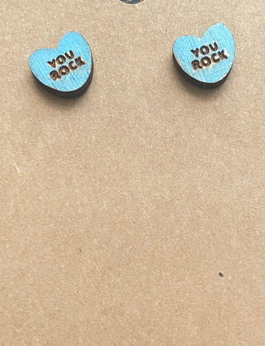 Conversation Heart Stud Earrings