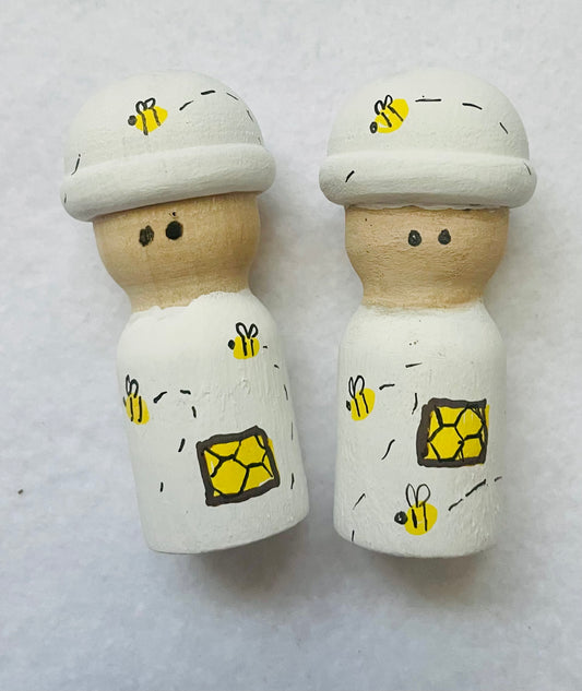 2 1/8” Beekeeper Peg Doll Set