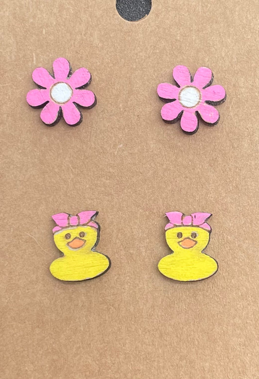 Duck Flower Stud Set