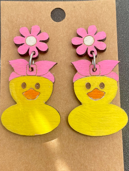 Duck Flower Stud Dangle