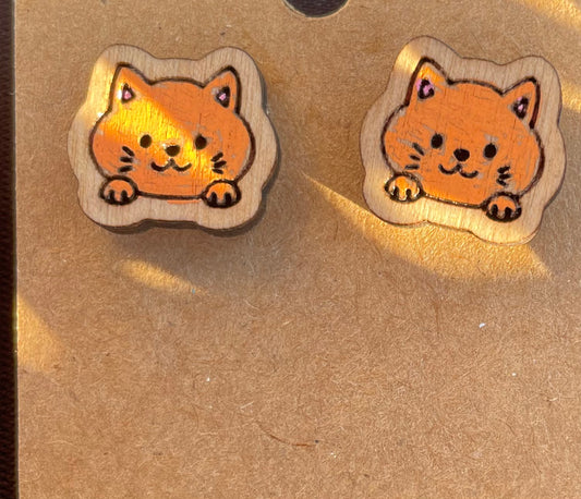 Cat Stud Earrings