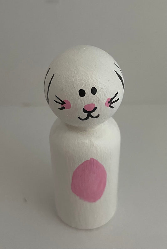 2.4” Bunny Peg Doll