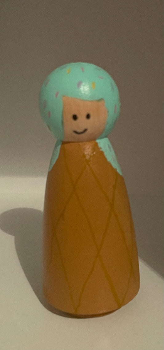 3.5” Icecream Peg Doll