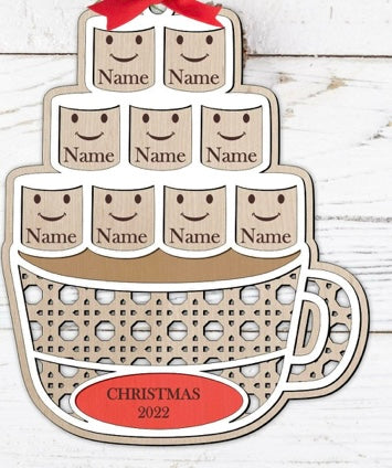 Marshmallow Family Ornament