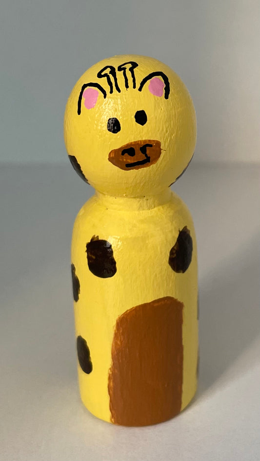 2.4” Giraffe Peg Doll