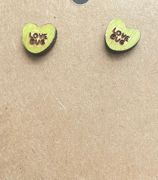 Conversation Heart Stud Earrings