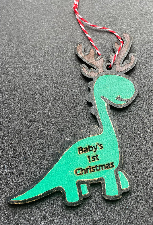 Baby’s First Christmas Dino Ornament