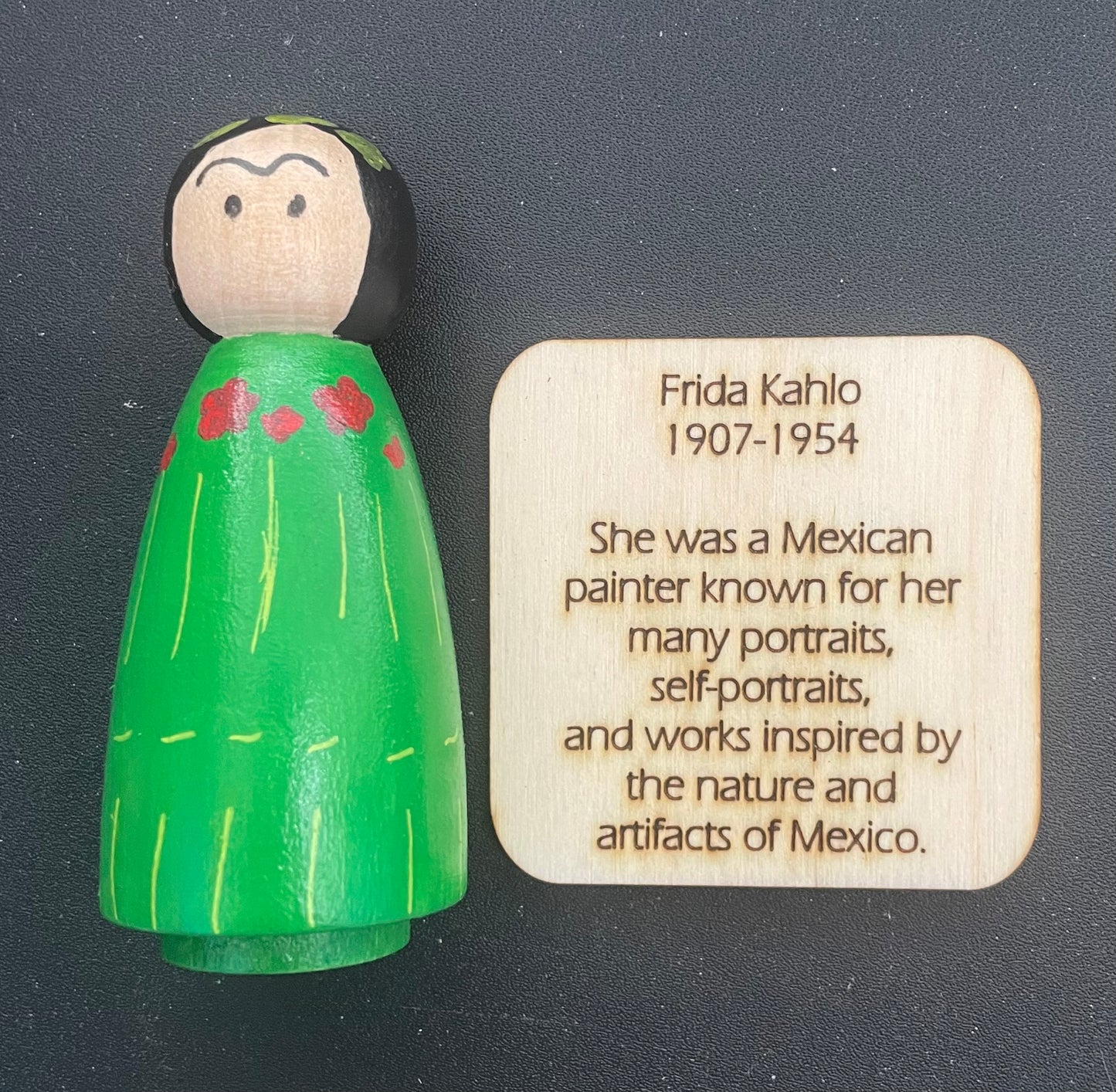 3.5” Frida Peg Doll